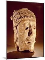 Head Cut from a Wall at Comalcalco, Tabasco, Classic Maya (Stucco)-Mayan-Mounted Giclee Print