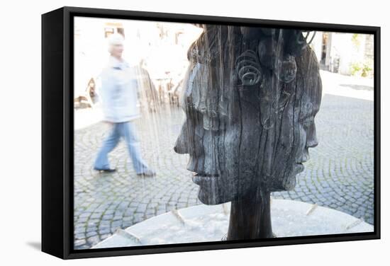 Head Double-Charles Bowman-Framed Stretched Canvas