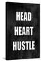 Head Heart Hustle on Black-Jamie MacDowell-Stretched Canvas