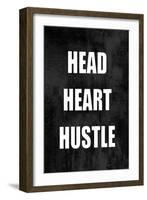 Head Heart Hustle on Black-Jamie MacDowell-Framed Art Print