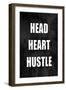 Head Heart Hustle on Black-Jamie MacDowell-Framed Art Print