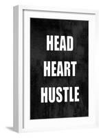 Head Heart Hustle on Black-Jamie MacDowell-Framed Art Print