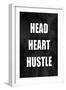 Head Heart Hustle on Black-Jamie MacDowell-Framed Art Print