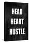 Head Heart Hustle on Black-Jamie MacDowell-Stretched Canvas