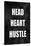 Head Heart Hustle on Black-Jamie MacDowell-Stretched Canvas