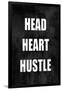 Head Heart Hustle on Black-Jamie MacDowell-Framed Art Print