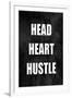 Head Heart Hustle on Black-Jamie MacDowell-Framed Art Print