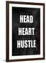 Head Heart Hustle on Black-Jamie MacDowell-Framed Art Print