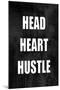 Head Heart Hustle on Black-Jamie MacDowell-Mounted Art Print