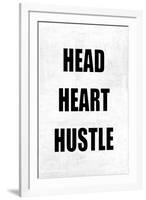 Head Heart Hustle on Gray-Jamie MacDowell-Framed Art Print