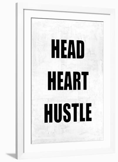 Head Heart Hustle on Gray-Jamie MacDowell-Framed Art Print