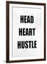 Head Heart Hustle on Gray-Jamie MacDowell-Framed Art Print