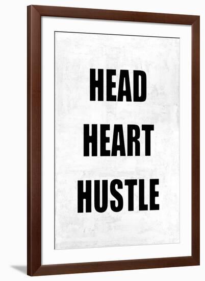 Head Heart Hustle on Gray-Jamie MacDowell-Framed Art Print