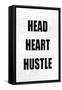 Head Heart Hustle on Gray-Jamie MacDowell-Framed Stretched Canvas