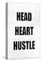 Head Heart Hustle on Gray-Jamie MacDowell-Stretched Canvas