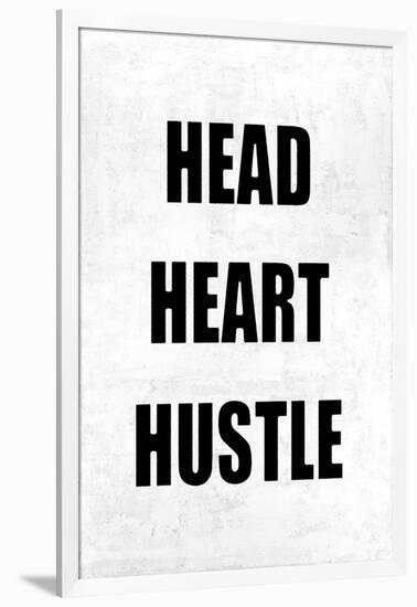 Head Heart Hustle on Gray-Jamie MacDowell-Framed Art Print