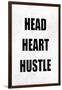 Head Heart Hustle on Gray-Jamie MacDowell-Framed Art Print