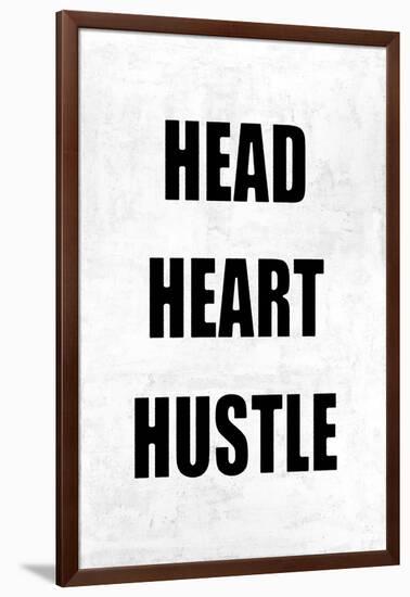 Head Heart Hustle on Gray-Jamie MacDowell-Framed Art Print