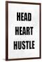 Head Heart Hustle on Gray-Jamie MacDowell-Framed Art Print