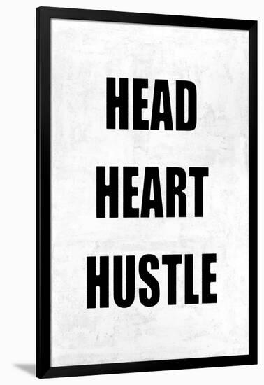 Head Heart Hustle on Gray-Jamie MacDowell-Framed Art Print