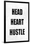 Head Heart Hustle on Gray-Jamie MacDowell-Framed Art Print