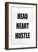 Head Heart Hustle on Gray-Jamie MacDowell-Framed Art Print