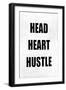 Head Heart Hustle on Gray-Jamie MacDowell-Framed Art Print