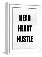 Head Heart Hustle on Gray-Jamie MacDowell-Framed Art Print