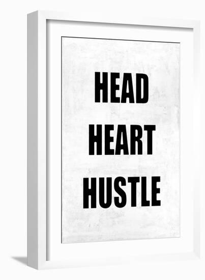 Head Heart Hustle on Gray-Jamie MacDowell-Framed Art Print