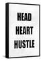 Head Heart Hustle on Gray-Jamie MacDowell-Framed Stretched Canvas