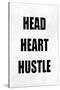 Head Heart Hustle on Gray-Jamie MacDowell-Stretched Canvas