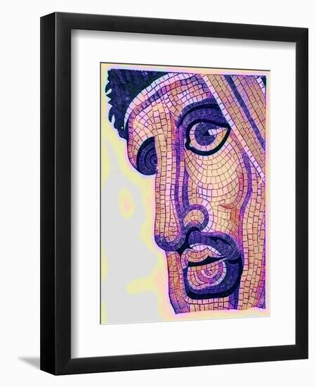 Head in Mosaic, from 'The Battle of Issus', Illustration from 'Historic Ornament' by James Ward-English-Framed Giclee Print