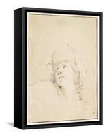 Head Looking Up-Stefano Della Bella-Framed Stretched Canvas