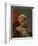 Head of a Baby, 1865 (Oil on Canvas)-Gustave Courbet-Framed Giclee Print