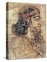 Head of a Bearded Man, from Tell-Ahmar, Syria (Fresco)-Assyrian-Stretched Canvas