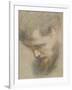 Head of a Bearded Man in Profile, Bent, Looking Down-Federico Barocci-Framed Giclee Print