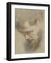 Head of a Bearded Man in Profile, Bent, Looking Down-Federico Barocci-Framed Giclee Print