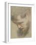 Head of a Bearded Man in Profile, Bent, Looking Down-Federico Barocci-Framed Giclee Print