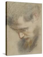 Head of a Bearded Man in Profile, Bent, Looking Down-Federico Barocci-Stretched Canvas