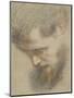 Head of a Bearded Man in Profile, Bent, Looking Down-Federico Barocci-Mounted Giclee Print