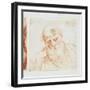 Head of a Bearded Man Looking Down-Giuseppe Cesari-Framed Giclee Print