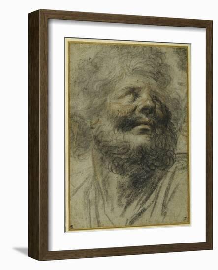 Head of a Bearded Man, Looking Up to the Right-Camillo Procaccini-Framed Giclee Print