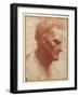 Head of a Beardless Man Looking Downward-Giovanni Agostino Da Lodi-Framed Giclee Print