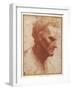 Head of a Beardless Man Looking Downward-Giovanni Agostino Da Lodi-Framed Giclee Print