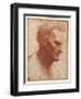 Head of a Beardless Man Looking Downward-Giovanni Agostino Da Lodi-Framed Giclee Print