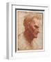 Head of a Beardless Man Looking Downward-Giovanni Agostino Da Lodi-Framed Giclee Print