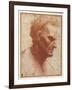 Head of a Beardless Man Looking Downward-Giovanni Agostino Da Lodi-Framed Giclee Print