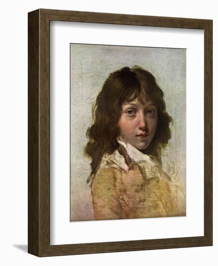 Head of a Boy, Early 19th Century-Louis Leopold Boilly-Framed Giclee Print