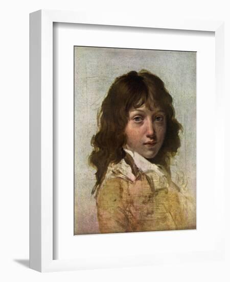 Head of a Boy, Early 19th Century-Louis Leopold Boilly-Framed Giclee Print