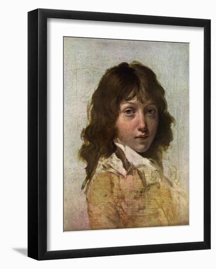 Head of a Boy, Early 19th Century-Louis Leopold Boilly-Framed Giclee Print